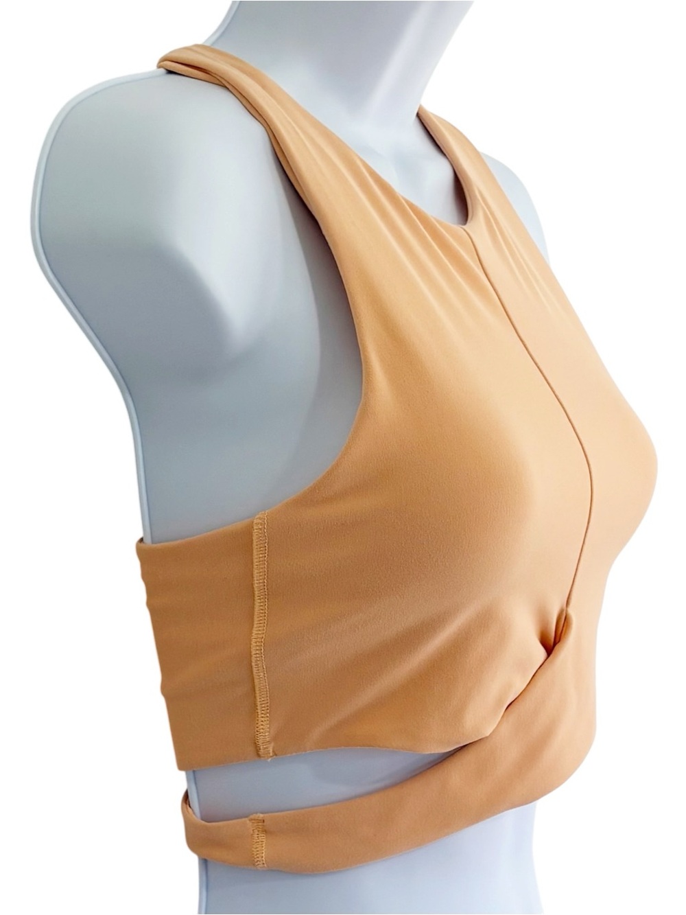 ATHLETA Conscious Crop Cutout Sports Bra Tank Top Peach Orange XS - Picture 3 of 8